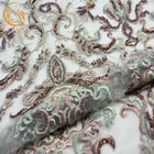 Bridal Beaded 3D Lace Fabric Embroidery Sustainable Lace Fabric